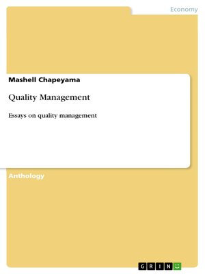 cover image of Quality Management